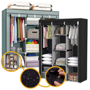 Guarda-Roupa Dobrável 3 Portas com Cabideiro e Sapateira – Portátil, Multiuso e Impermeável