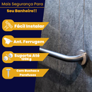 Barras de Apoio para Banheiro 80cm Inox – Segurança para Idosos, Vaso Sanitário e Corredores - Kit 2 ou 4