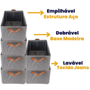 Caixa Organizadora Dobrável 25L com Alças – Kit com 2, 4, 6, 8 ou 10 Unidades para Organizar com Estilo e Economia de Espaço