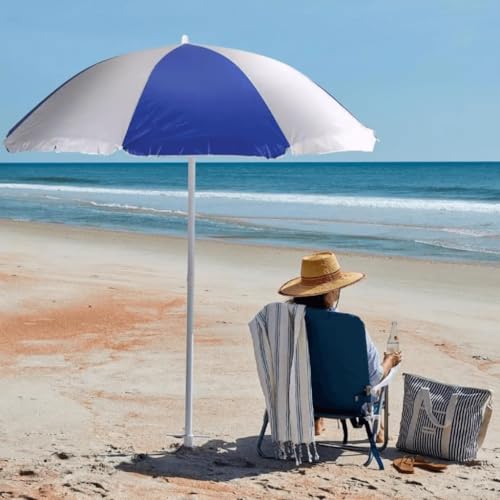 Guarda Sol Praia Grande 2,40m Articulado Proteção UV Piscina Jardim