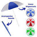 Guarda Sol Praia Grande 2,40m Articulado Proteção UV Piscina Jardim