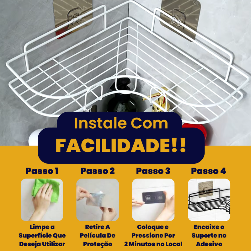 Porta Shampoo Para Banheiro Box Sem Furo De Canto