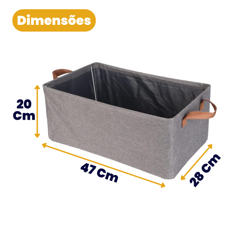 Caixa Organizadora Dobrável 25L com Alças – Praticidade e Estilo para Organizar Qualquer Espaço