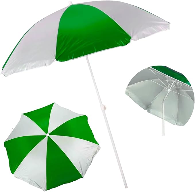 Guarda Sol Praia Grande 2,40m Articulado Proteção UV Piscina Jardim