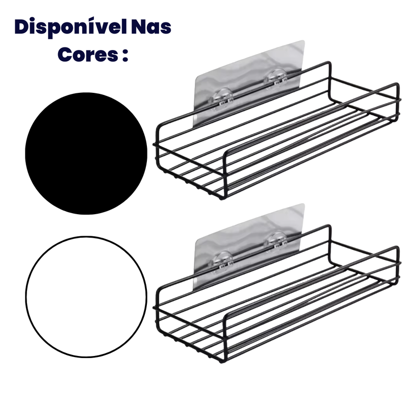 Kit 2 Porta Shampoo Para Banheiro Box Sem Furo Aramado Retangular