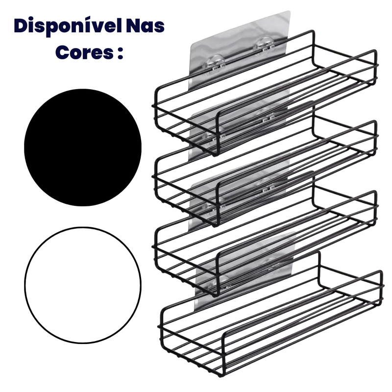 Kit 4 Porta Shampoo Para Banheiro Box Sem Furo Aramado Retangular