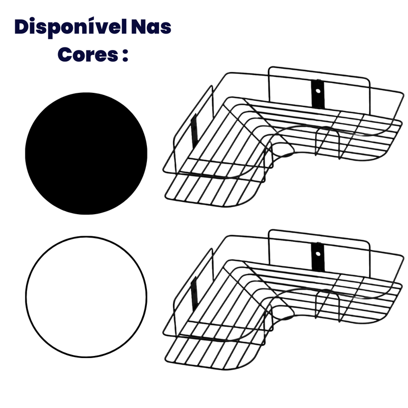 Kit 2 Porta Shampoo Para Banheiro Box Sem Furo De Canto