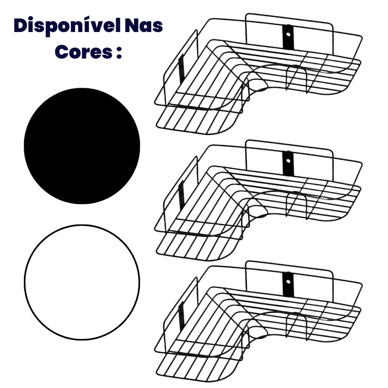 Kit 3 Porta Shampoo Para Banheiro Box Sem Furo De Canto