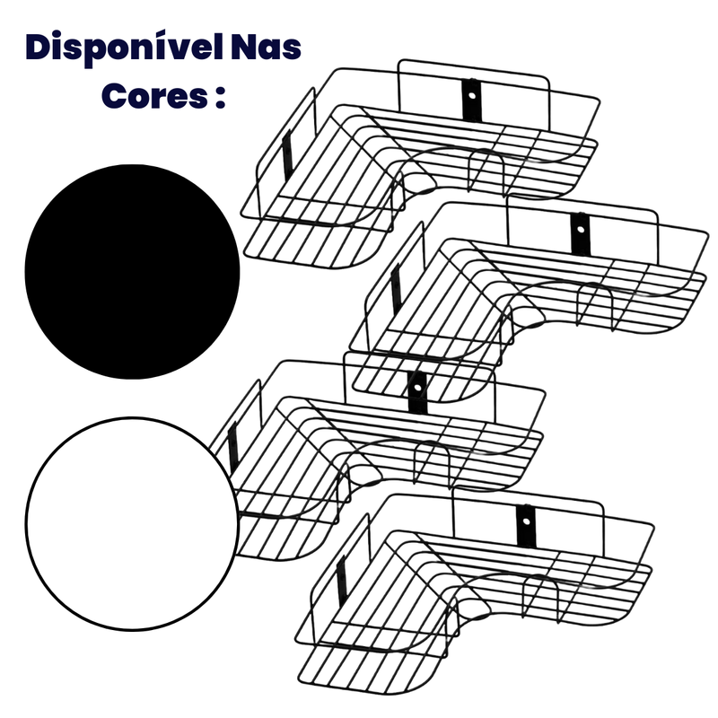 Kit 4 Porta Shampoo Para Banheiro Box Sem Furo De Canto