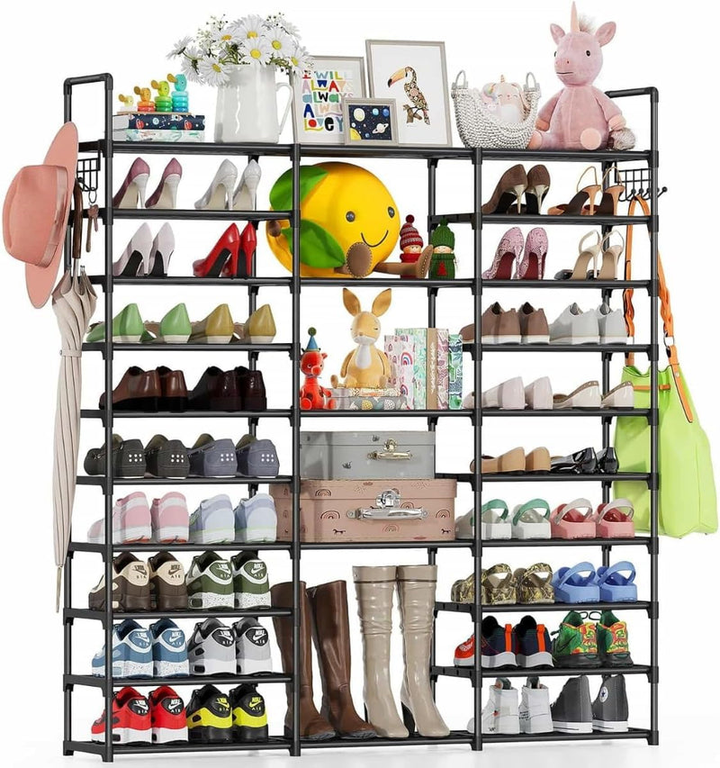 Sapateira Organizadora Multiuso Vertical 10 Andares Prateleira Tênis Sapatos 50 a 55 Pares