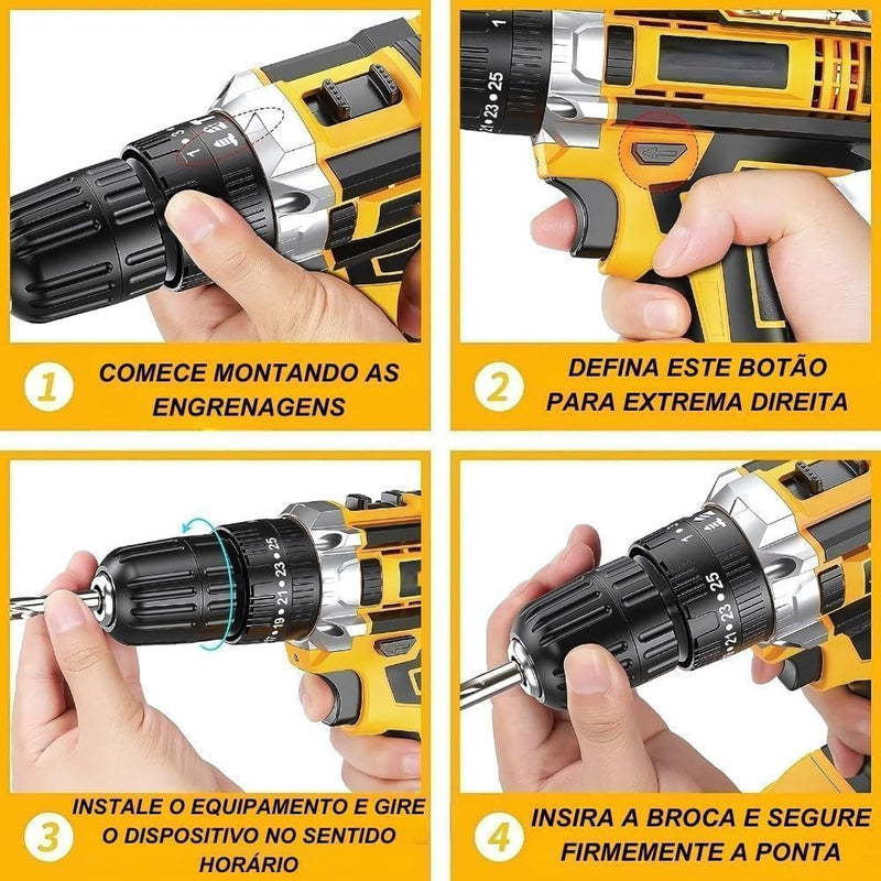 Furadeira e Parafusadeira 21V – Praticidade e Eficiência para o Dia a Dia