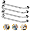 Barras de Apoio para Banheiro 80cm Inox – Segurança para Idosos, Vaso Sanitário e Corredores - Kit 2 ou 4