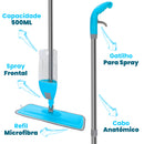 Mop Spray 3 em 1 com Reservatório 400ml + Kit com 2 ou 4 Refis – Limpeza Rápida e Profunda: Lava, Enxágua e Seca Sem Complicação