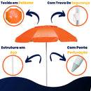 Guarda Sol Grande De Praia Piscina 2,48m Gigante Com Bolsa De Transporte Sombreiro