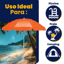 Guarda Sol Grande De Praia Piscina 2,48m Gigante Com Bolsa De Transporte Sombreiro