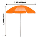 Guarda Sol Grande De Praia Piscina 2,48m Gigante Com Bolsa De Transporte Sombreiro
